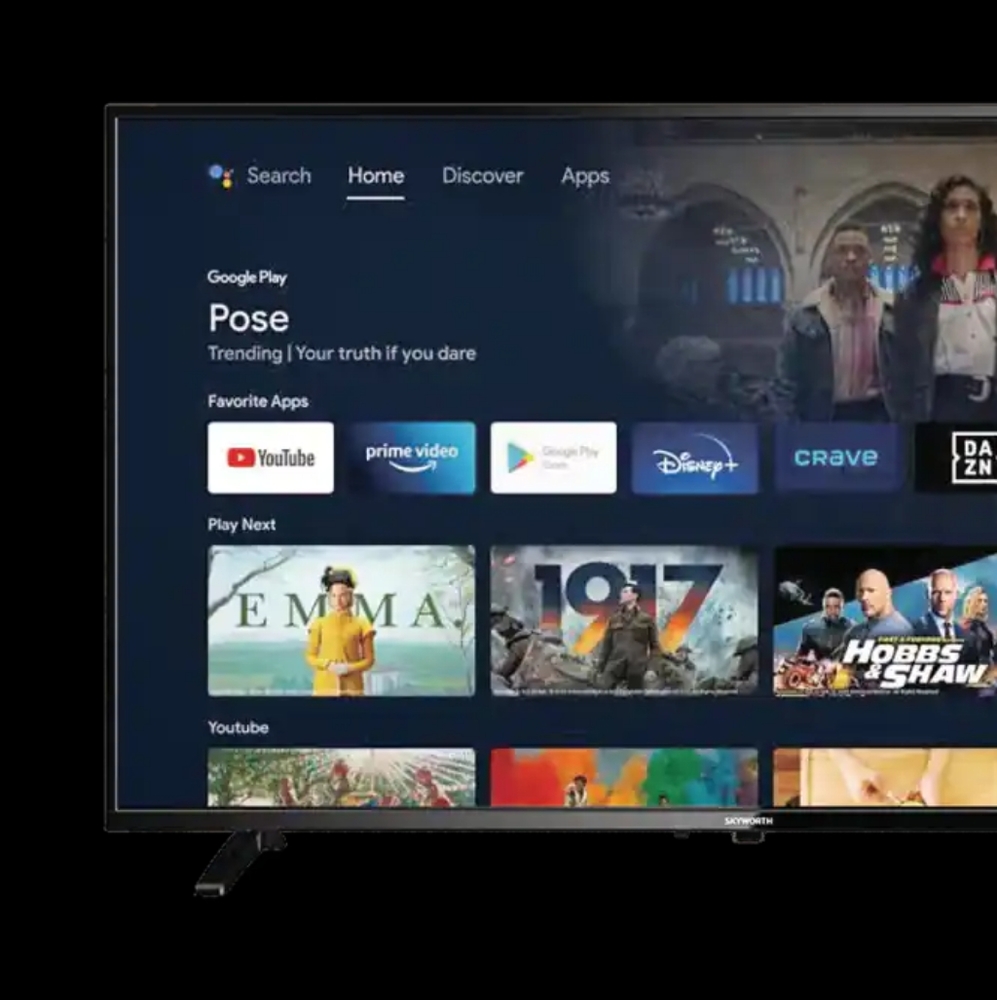 Skyworth 40-in 40E10 LED Android Smart TV w/ Wi-Fi, Google Assistant, Full HD &